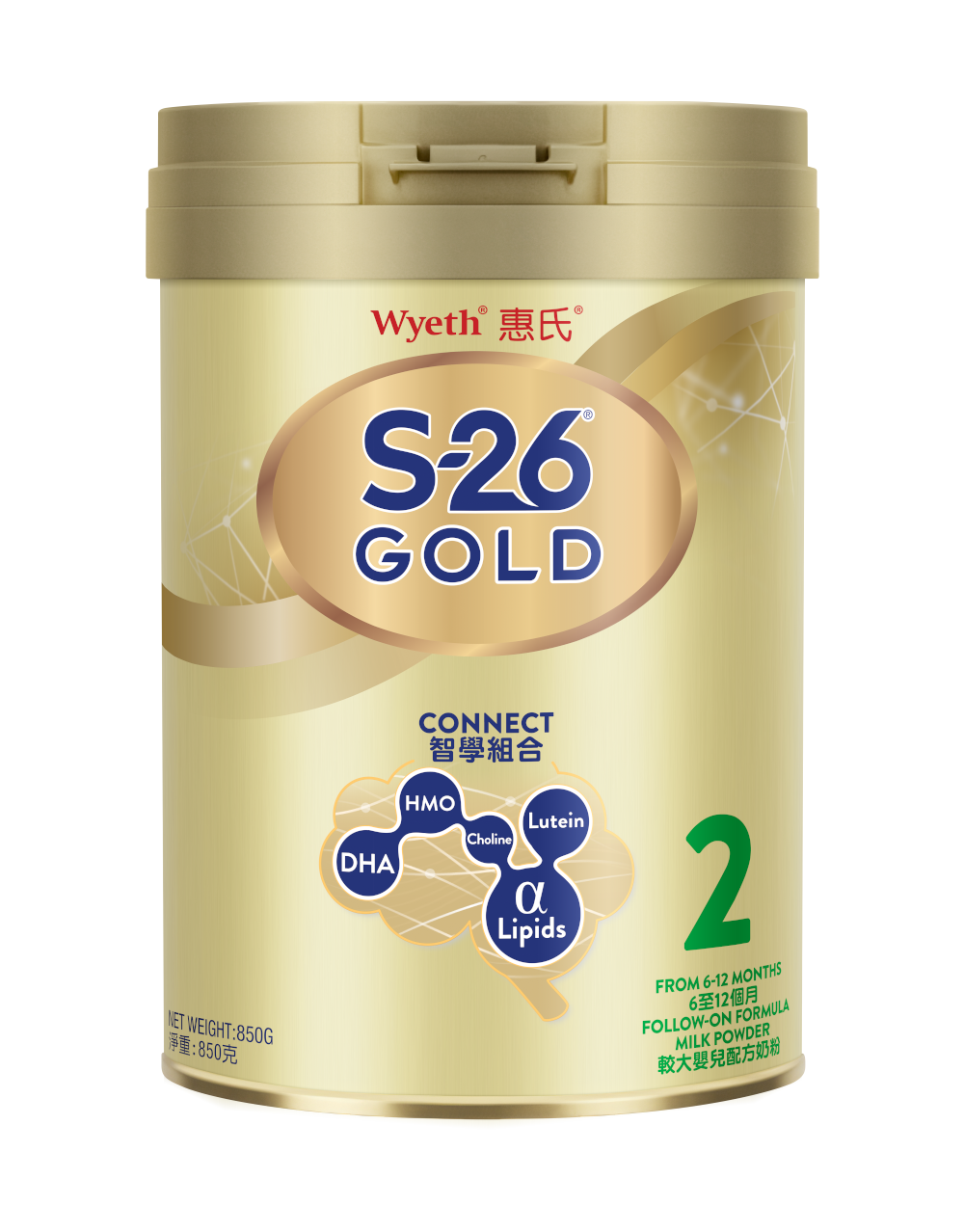 惠氏®S-26® GOLD 金裝2號較大嬰兒配方奶粉