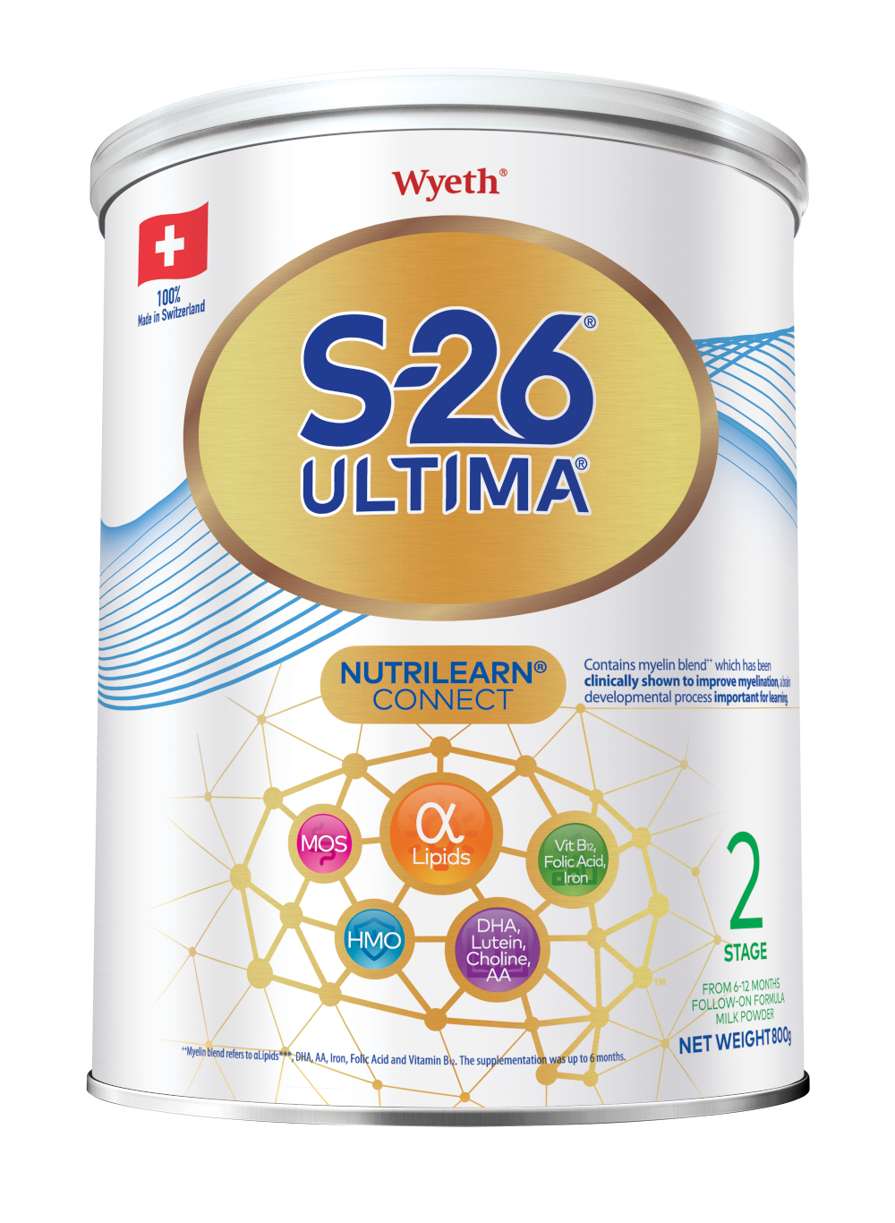 惠氏® S-26® ULTIMA® 瑞士版 2 號較大嬰兒配方